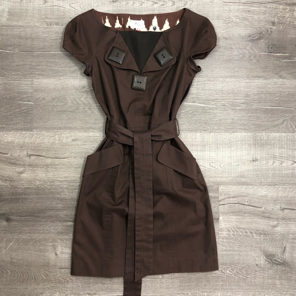 Milly of New York Embellished Linen Pocket Dress 6 - Picture 10 of 16